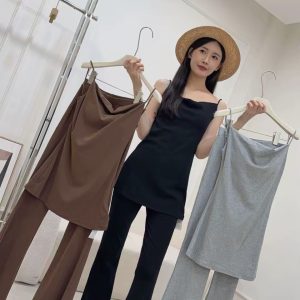 🤎小心機露背喇叭褲套裝