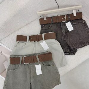 附皮帶短褲